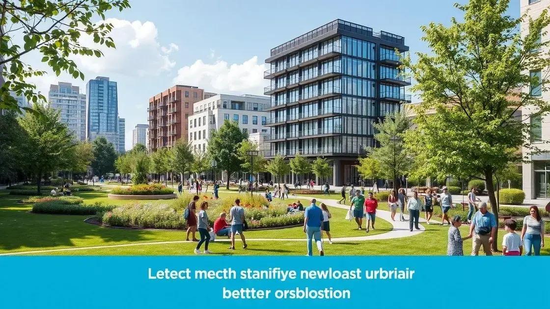 Key benefits of urban development